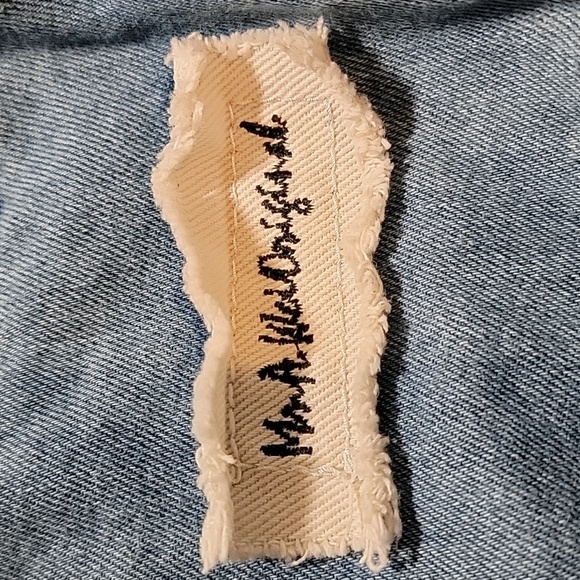 ​Mr A Wei Original Vintage XXL Pleated Denim Trucker Jacket Light Wash - Picture 10 of 15